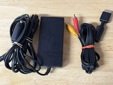 Sony Playstation 2 PS2 Slim AC Adapter Power Supply SCPH-70100 w/ AV Cable OEM
