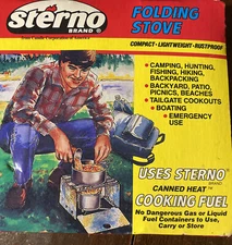 NEW Vintage Sterno Folding Stove Camping Hunting Backpacking Outdoor Cooking