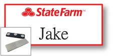 1 JAKE FROM STATE FARM NAME BADGE HALLOWEEN COSTUME PROP MAGNET FREE SHIPPING