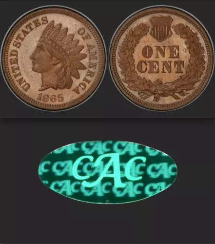 1865 NGC PR63 CAC 500 Minted = Lowest 1865-Today 1C! Civil War Proof Indian Cent