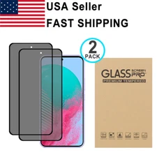 2PACK Privacy Tempered Glass For Samsung Galaxy A51 A52 A53 A54 A55 5G