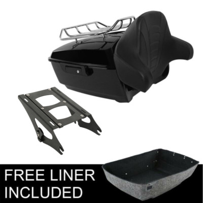 King Pack Trunk Pad Mounting Rack Fit For Harley Tour Pak Road King Glide 14-24