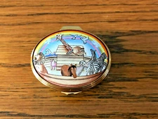 Halcyon Days Noah's Ark Enamel Trinket Box