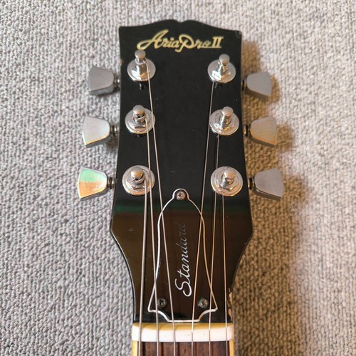 Aria Pro II LS-450 Black Les Paul 3.96kg Electric Guitar W/Gig Bag Made in Japan - Picture 9 of 23
