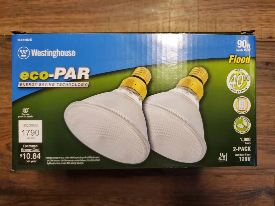 2-PK Westinghouse Eco-PAR 150W/90-Equiv 1790-Lumen Flood Light 90PAR38/H/F/ECO - Image 3 of 4