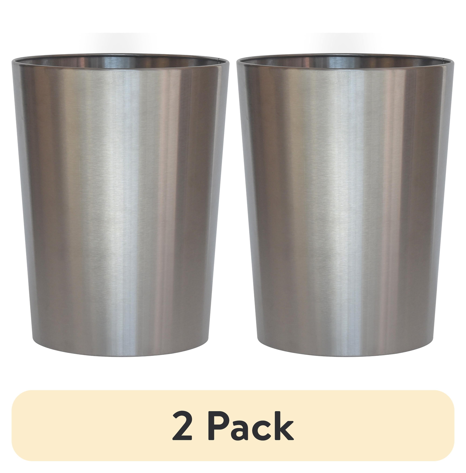 Metal Bathroom Wastebasket, 2.2 Gal