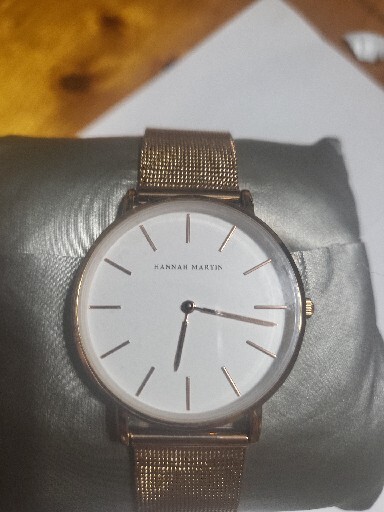 Hannah Martin Rose Gold Tone Analog Quartz Watch Mesh Band New
