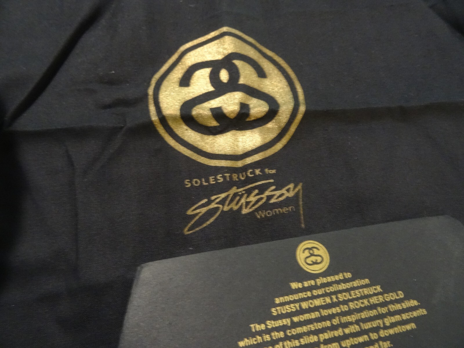 APL RARO SANDALI SLIDE STUSSY SS LINK SOLESTRUCK PELLE ORO TAGLIA 9 DONNA