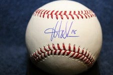 MATT ADAMS AUTOGRAPHED BASEBALL ST. LOUIS CARDINALS ATLANTA BRAVES NATIONALS WS
