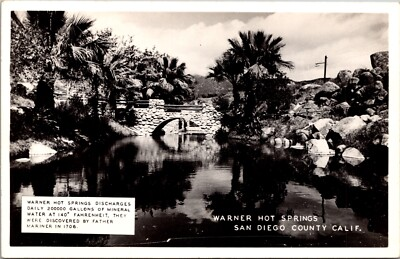#ad Real Photo Postcard Mineral Water at Warner Hot Springs San Diego California $10.00