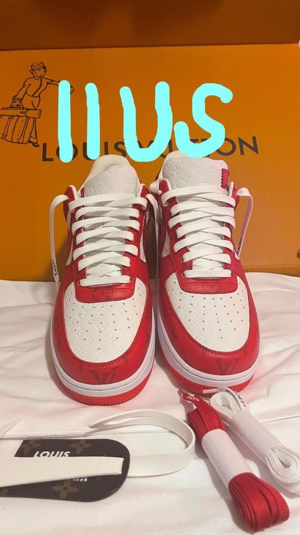 Louis Vuitton Air Force 1 Low By Virgil Abloh White/Red 11US Louis Vuitton Air Force 1 Low By Virgil Abloh White/Red 11US