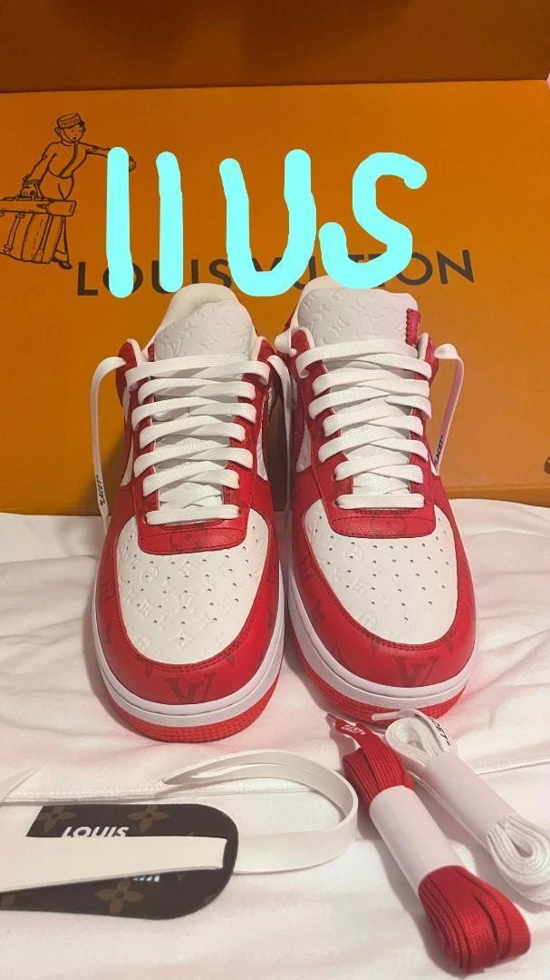 Louis Vuitton Air Force 1 Low By Virgil Abloh White/Red 11US