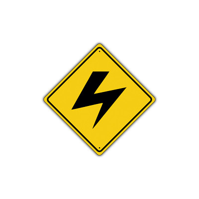 High Voltage Diamond Sign With Graphic ISO Danger Notice Aluminum Metal Sign
