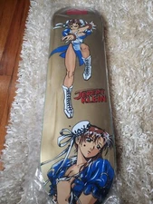 Yellow Chun-li Chun Li Hookups JK METALLIC Gold SIGNED Skateboard Deck x/25