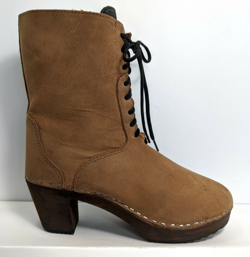 Unique Vintage Lace Up Clog Boots EU 