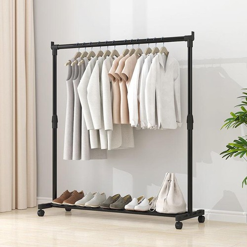 Heavy Duty Clothing Garment Rack Clothes Adjustable Telescopic Clothes Rack - Picture 5 of 6