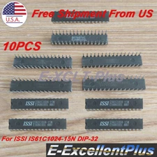 10Pcs DIP-32 For ISSI IS61C1024-15N IS61C1024 128K x8 High-Speed CMOS Static RAM