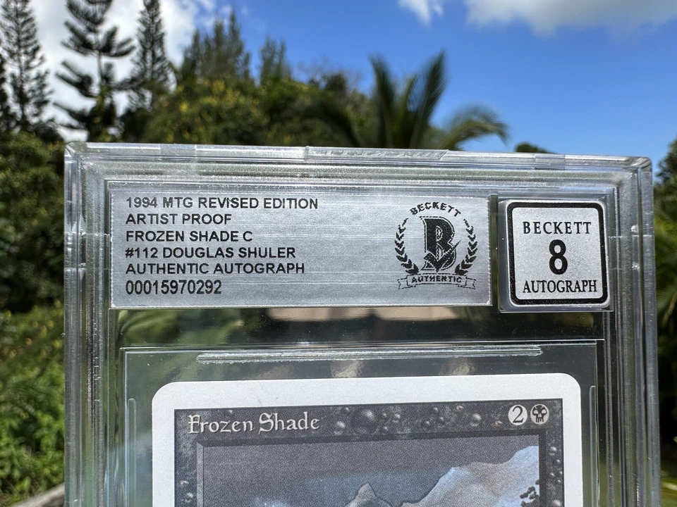 FROZEN SHADE, ARTIST PROOF / SKETCH, REVISED, 1994 MTG, DOUGLAS SHULER, BAS 8 - Image 3 of 3