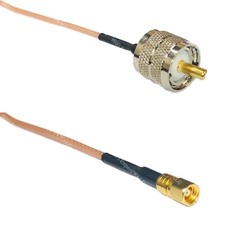 RG316 PL259 UHF Male to SMC FEMALE RF Cable Rapid-SHIP LOT