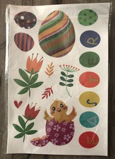 113 Piece Easter Window Decal Stickers 9 Sheets Assorted Colors And Shapes