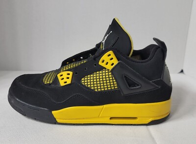 BSB　Air Jordan 4 ブラック/イエロー Nike Air Jordan 4 Retro Thunder GS Black Yellow 408452-017