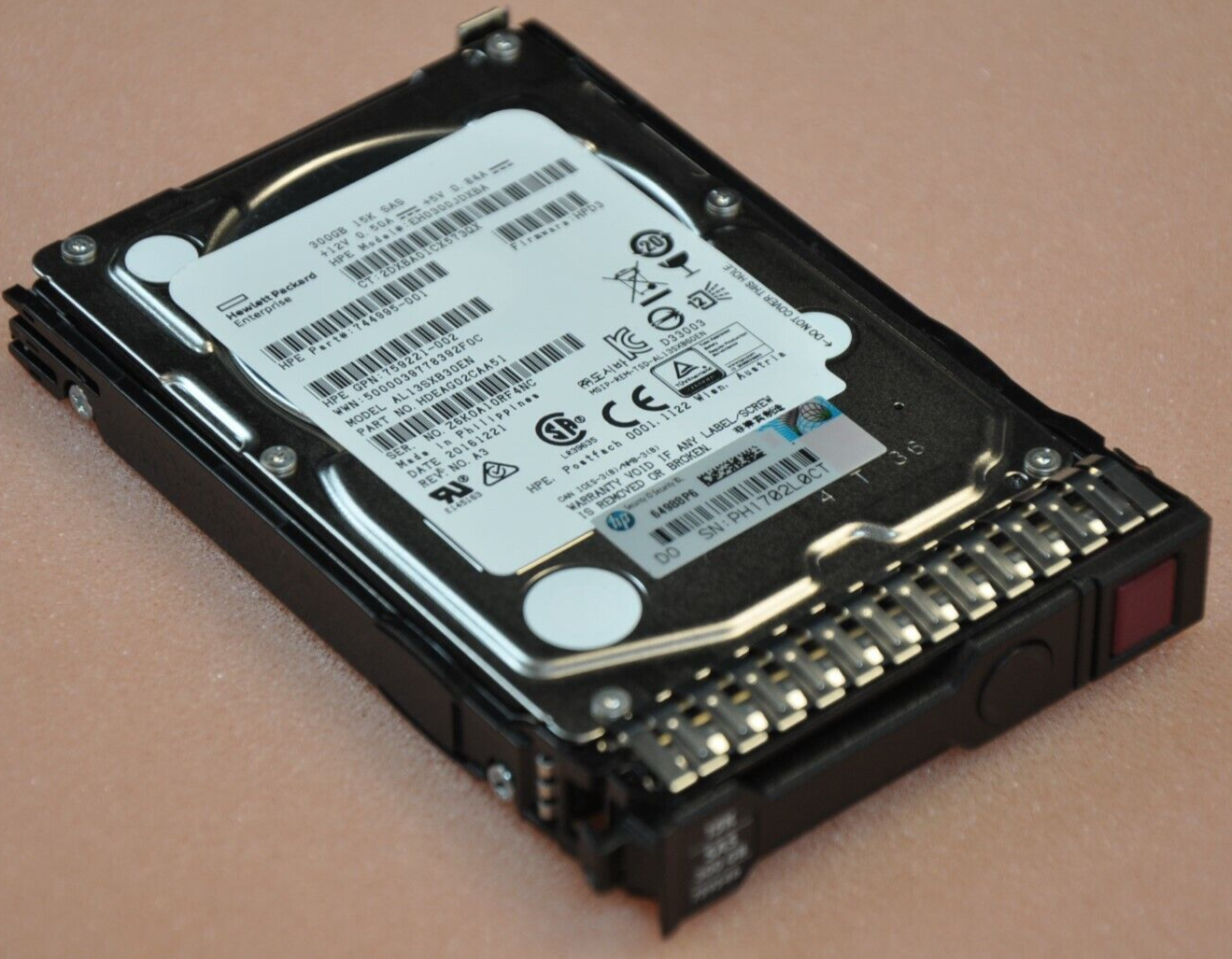 HP HPE 300GB 15K 12G SAS 2.5 inch SFF Hard Drive 759208-B21 759546 759546-001