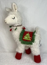 Pier 1 One Imports SPITZ Christmas Holiday Llama Plush Stuffed Animal 15" Tall