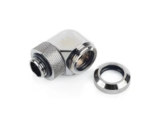 Bitspower G1/4" Enh Multi-Link Fitting, 14mm OD, 90 Degree Rotary, Black Sparkle