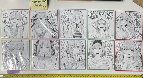 the Quintessential Quintuplets blu-ray limited shikishi art 10 set hanayome miku - Picture 1 of 1