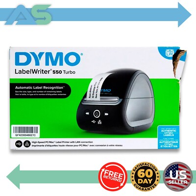 DYMO LabelWriter 550 Turbo Label Printer 2112553 USB or LAN Network Connectivity
