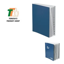 Expanding Desk File, 1-31/Jan-Dec, Letter, Acrylic-Coated Pressboard, Dark Bl...