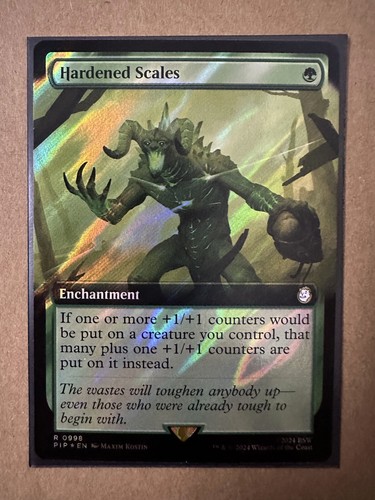 Hardened Scales SURGE FOIL EXTENDED RARE Fallout PIP MTG Magic The Gathering NEU