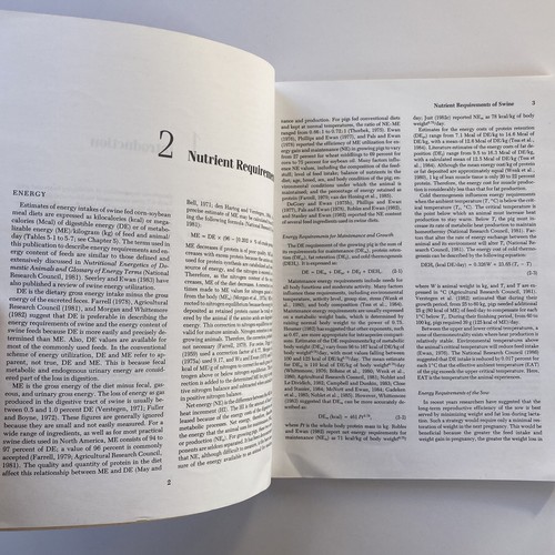 Requisitos nutricionales de los cerdos, libro de prensa de la Academia Nacional (1990), agricultura - Imagen 8 de 11