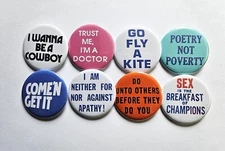 Vintage Reproduction Pinback Buttons Magnets & Bottle Openers. Set 19