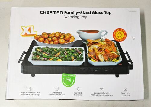 Chefman RJ22-Schwarz-TC Elektrisches Warmhalte Tablett XL 21" x 16" Oberfläche - Bild 6 von 7