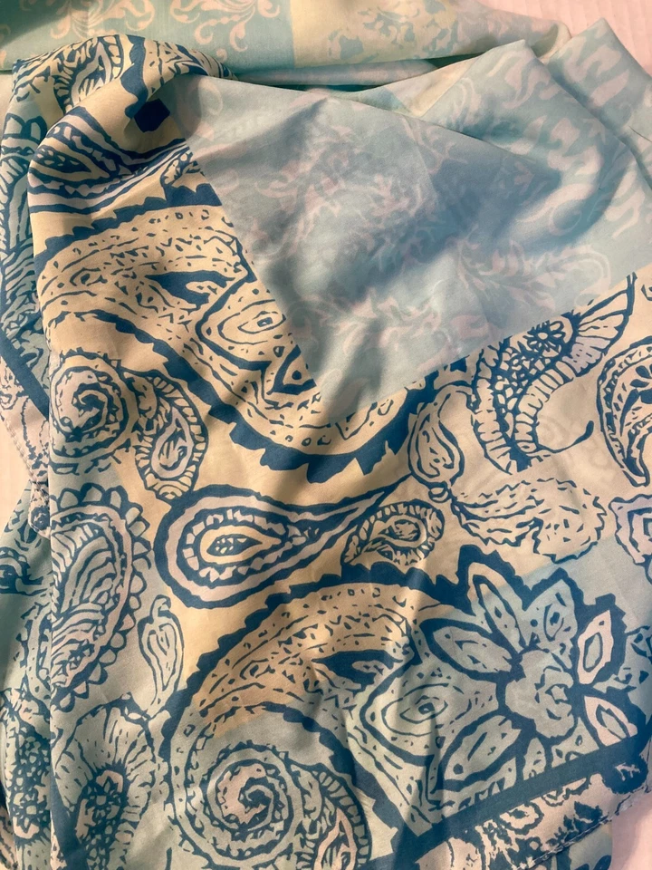 Simply Noelle Polyester Soft Teal Extra Large Square Scarf 46 inch square - Image 4 of 4