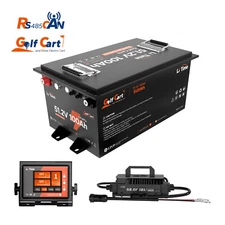 LiTime 48V 100Ah Golf Cart Lithium Battery +RS485 Communication Monitor+Charger
