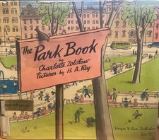 The Park Book By Charlotte Zolotow, 1944 Vintage Hardcover Ex- Library