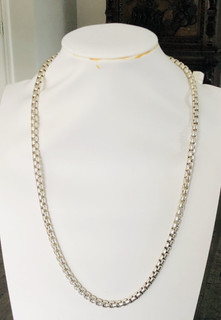DAVID YURMAN Designer Men’s Box Chain Necklace 22” 925 Sterling Silver 70.6 G.