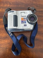 Sony Mavica MVC-FD100 1.2MP Digital Camera - Metallic silver Untested With Case