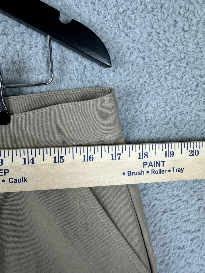 Basic Editions Pants Mens 32x32 Khaki Classic Fit Flat Front Wrinkle Resistant - Image 3 of 4