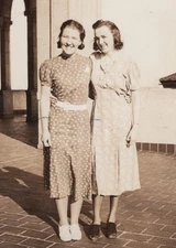 1930s Pretty Women Friends Rooftop Portrait Hugging Smiling Outdoor Day
