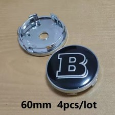 SET 4 TAPPI RUOTA DIAM. 60 MM CROME/BLACK BRABUS
