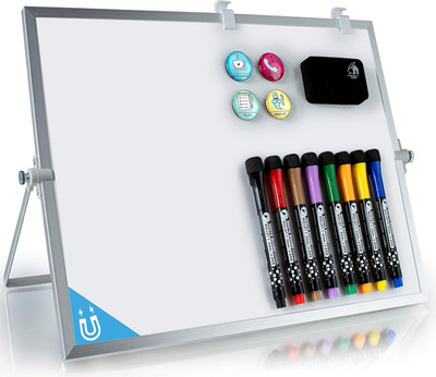 Magnetic Dry Erase Whiteboard 12 X 16 Double Sided, Portable Small White Board w