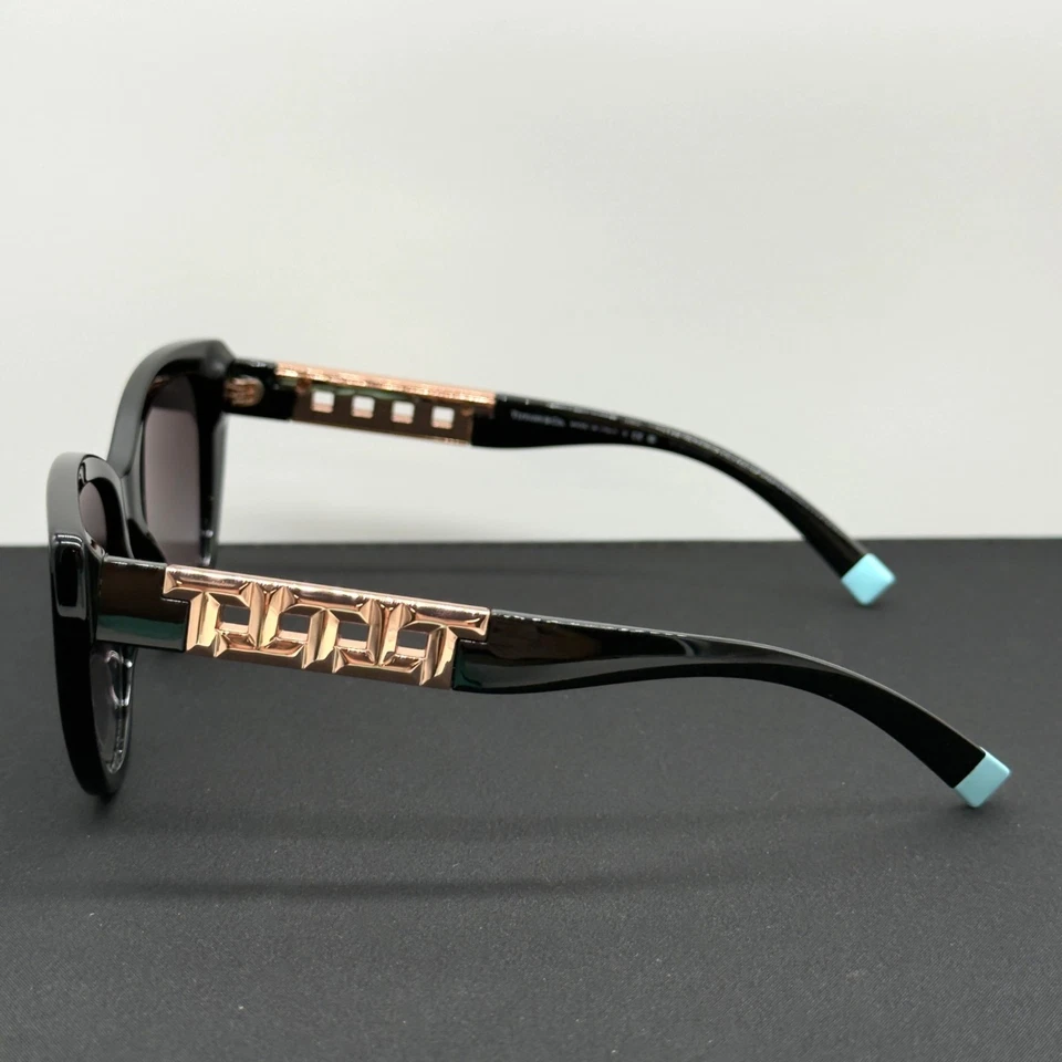 Gafas de sol para mujer Tiffany & Co. TF 4196 8001 negras ojo de gato oro rosa 56 mm Foto 3 de 4