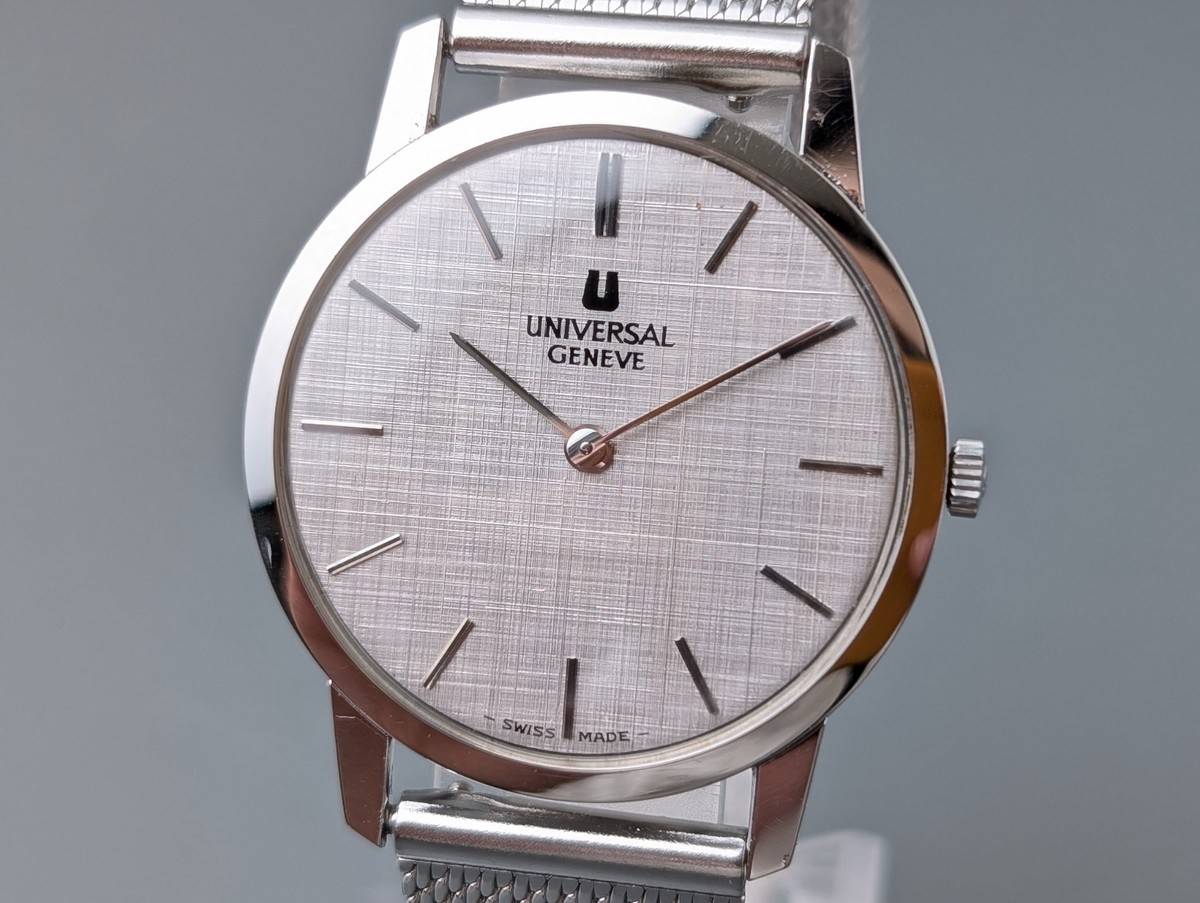 Universal Geneve 842101 Silver Manual Wind Men's Watch Vintage