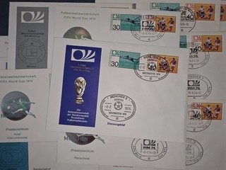 986 Lot Briefe BRD 1974 WM Sonderstempel Stadion Hotels