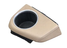 10-16 PORSCHE PANAMERA 970 FRONT CENETER CONSOLE CUP HOLDER TAN LEATHER