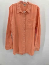 Pre-Owned Versona Orange Size Large Button Down