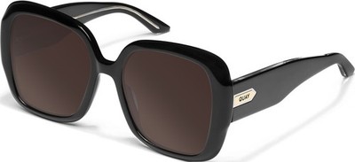 QUAY Full Glam Women Square Polarized Sunglasses Gloss Black 56mm 4 LENS OPTIONS